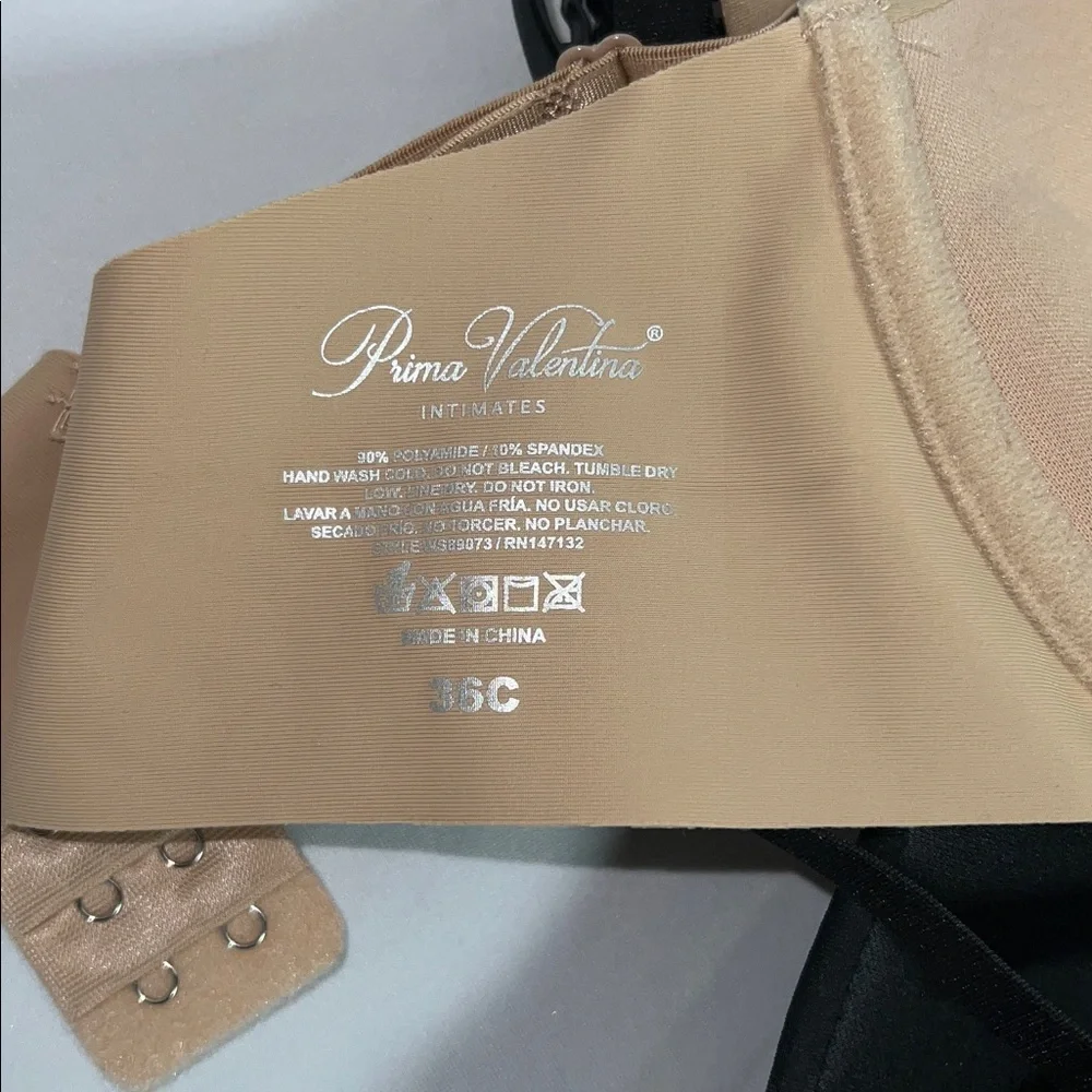 Rene Rofe Black and Cream Floral Bra - Picture 4 of 4